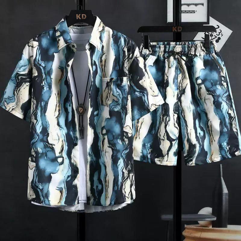 Men's Printed Shirt Set - High Quality Fashionable Outfit - ClubOn