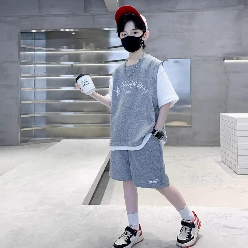 Boys Summer Two-Piece Suit – Trendy Street Style - ClubOn