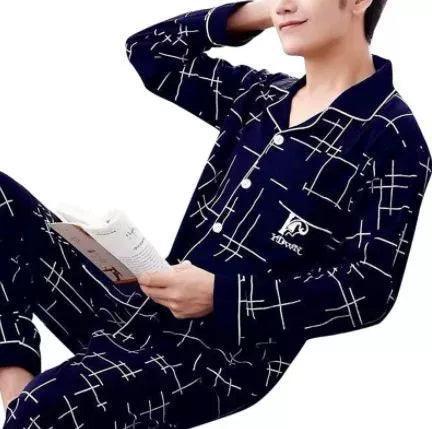 Men's Stain Silk Pajama Set - Modern Style Sleepwear - ClubOn