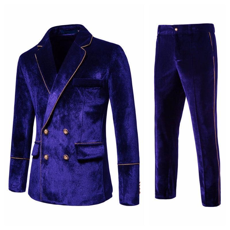 Men's High-end Velvet Suit Dress Jacket – Party Costume & Formal Wear - ClubOn