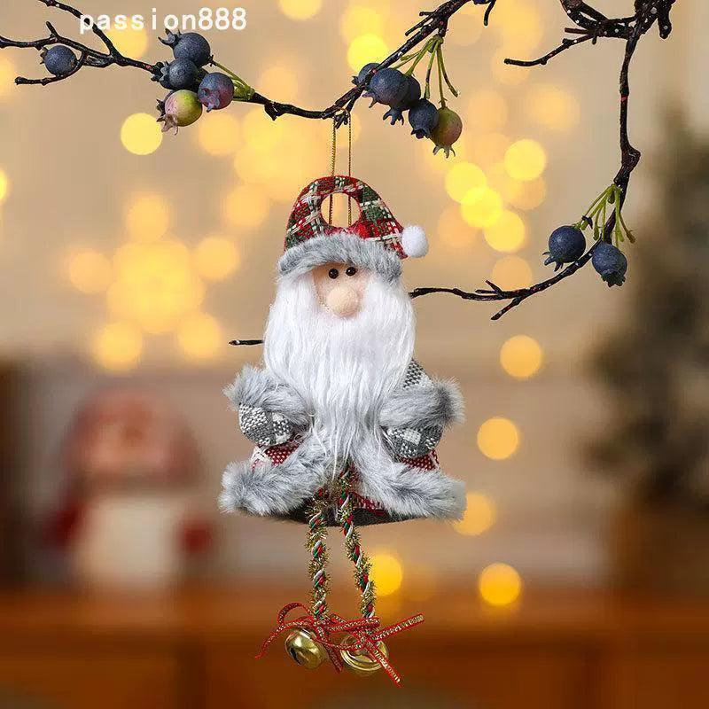 Santa Claus with Bells – Fabric Christmas Tree Decorations - ClubOn