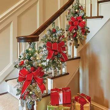Christmas Curtain Hangings & Garland Stair Decorations - ClubOn