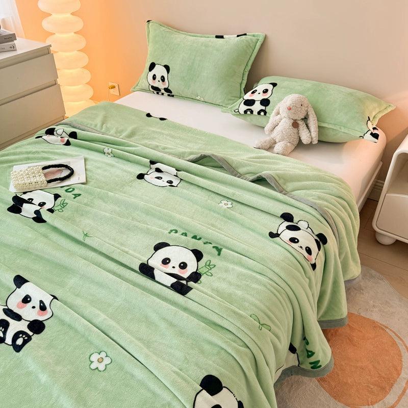 Milk Fleece Blanket – Winter Flannel & Coral Fleece Plus Velvet Nap Throw - ClubOn