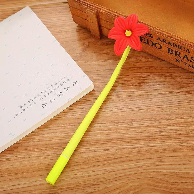 Creative Funny Flower Gel Pens - Blue Ink Stationery Set - ClubOn