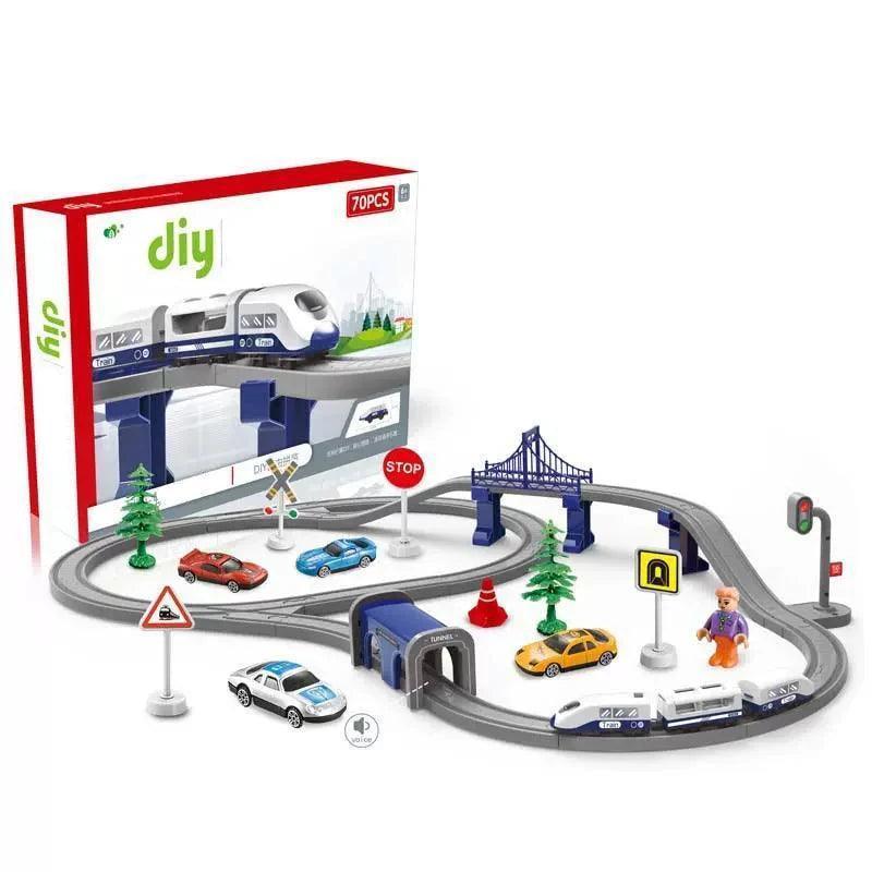 Electric Ranch Train Toy - Interactive Puzzle Playset for Kids - ClubOn