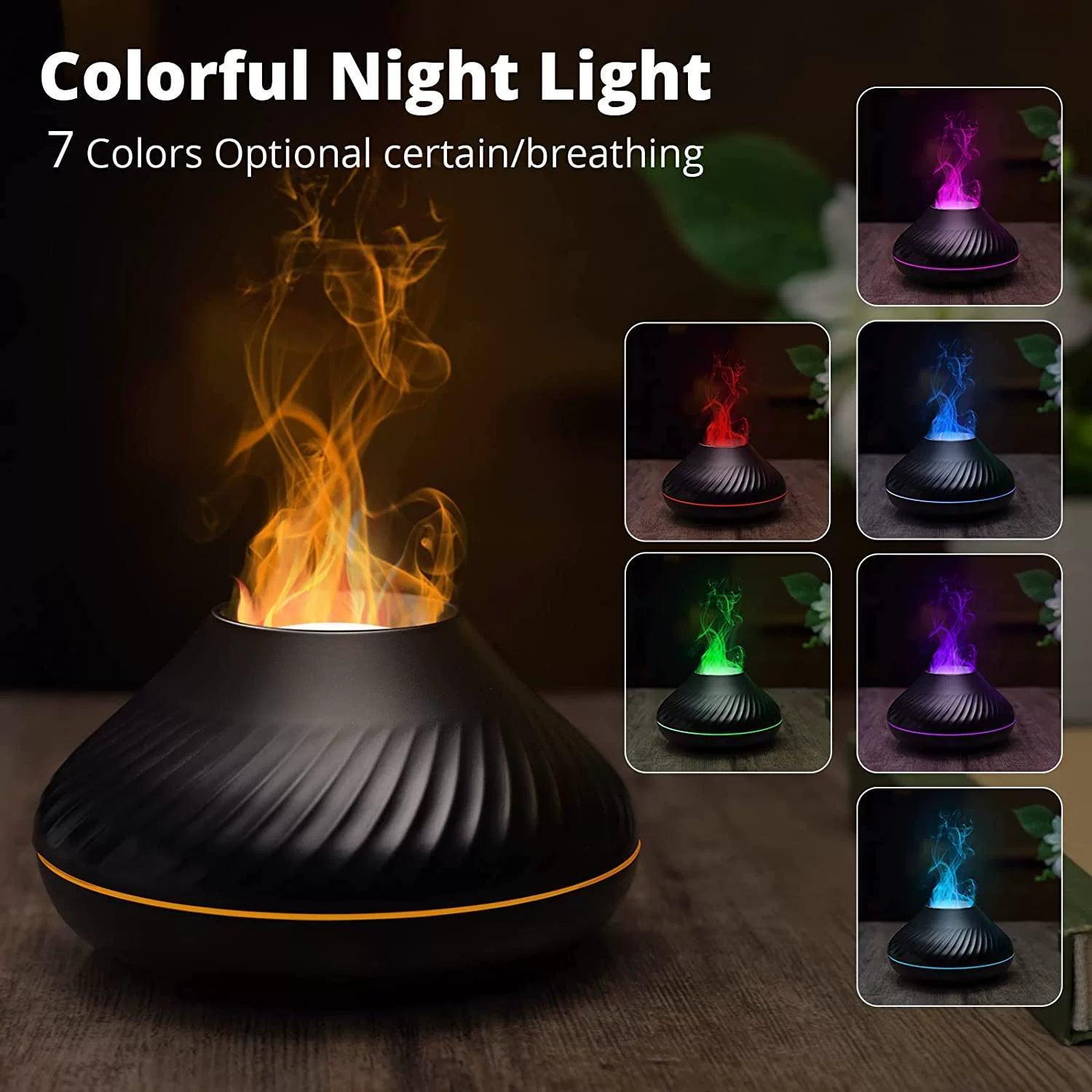 Volcanic Flame Aroma Diffuser Lamp 130ml USB Essential Oil - ClubOn