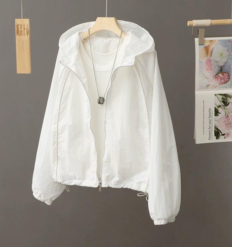 Spring & Autumn Windproof Hooded Short Jacket for Women - ClubOn