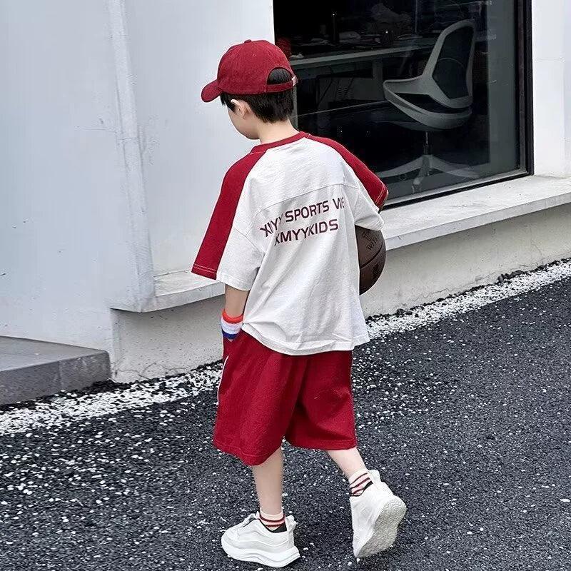 Boys Stylish Cotton Summer Suit – Short-Sleeved Set - ClubOn