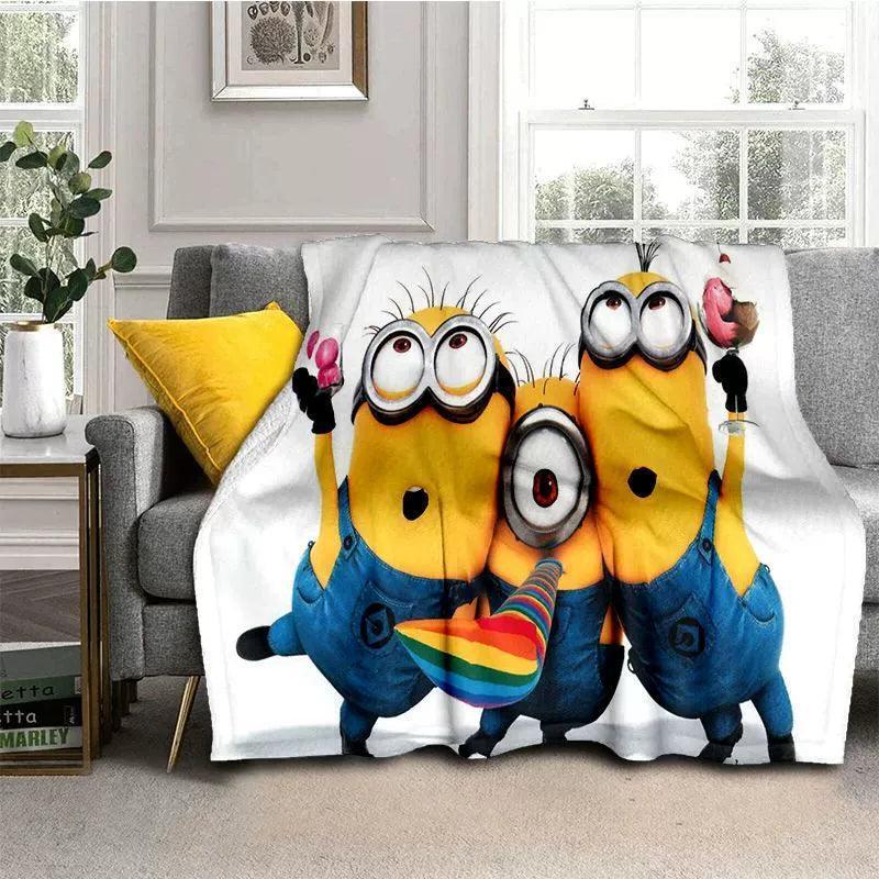 Kawaii Despicable Me Minions Flannel Blanket – Soft Throw Blanket - ClubOn