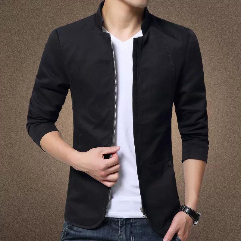 Men’s Fashion Standing Collar Jacket – Slim Fit Coat for Men - ClubOn