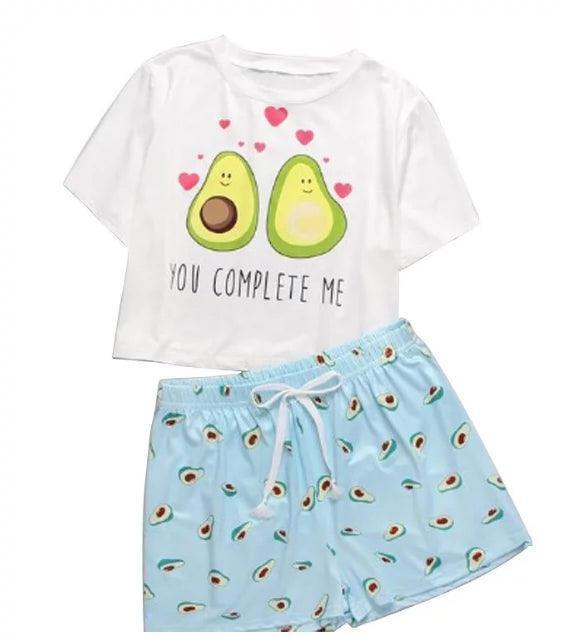 Women's Summer Sleepwear Pajamas: T-Shirts and Shorts Set - ClubOn