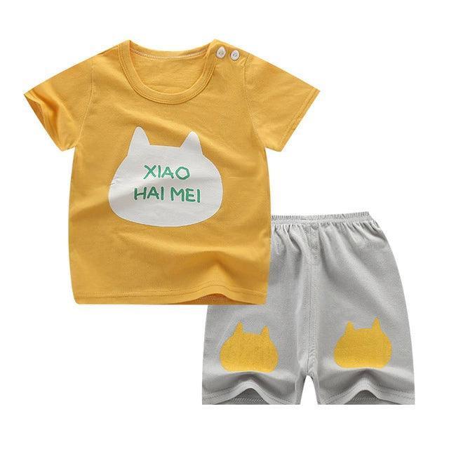 Baby Boys Summer Clothing Set - Short Sleeve T-Shirt & Shorts - ClubOn