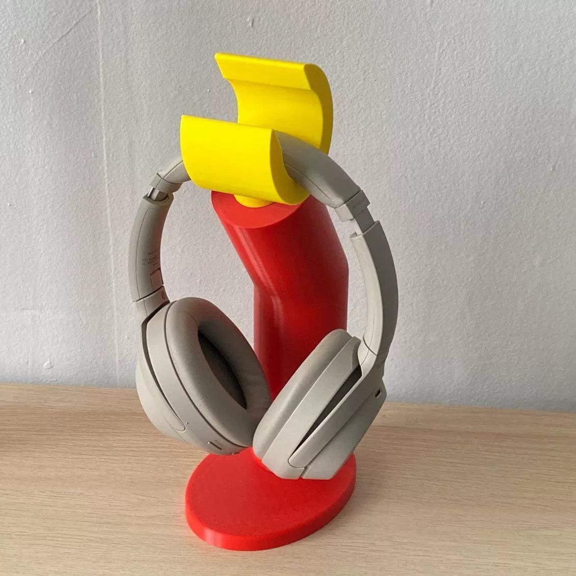 LEGO-Compatible Headphone Stand - Creative 3D Printed Desktop Rack - ClubOn