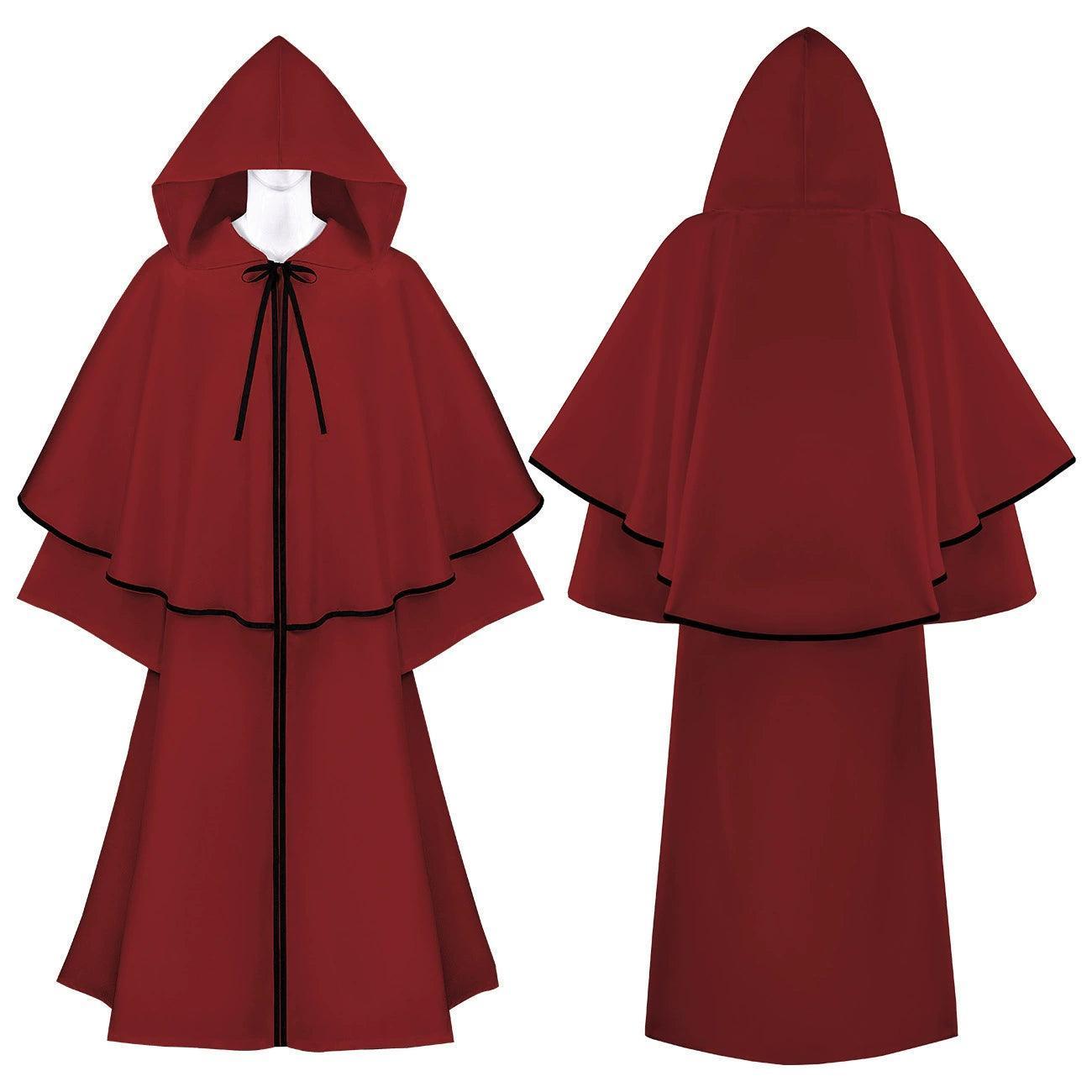 Medieval Church Clergy Hooded Cloak – Renaissance Wizard Death Robe - ClubOn