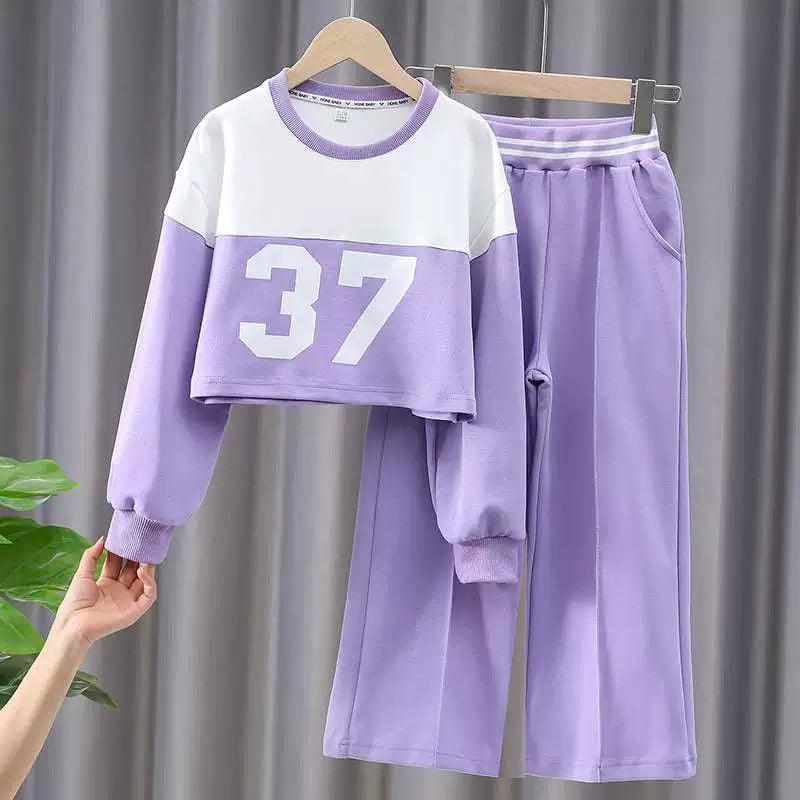 Girls' Spring & Autumn Sports Suit – Short Sleeve Children's Outfit - ClubOn