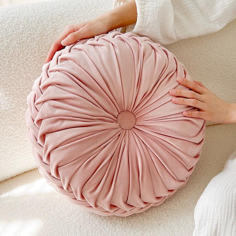 Manyuejia INS Girly Pillow – Cute Round Backrest & Waist Cushion Cover - ClubOn