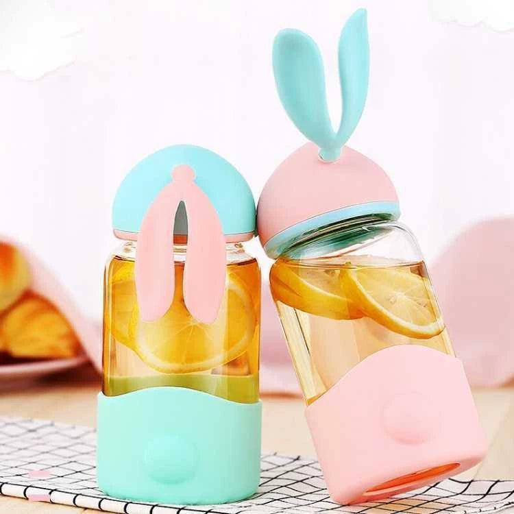 Portable Rabbit Glass Water Cup - Small Cap for Women - ClubOn