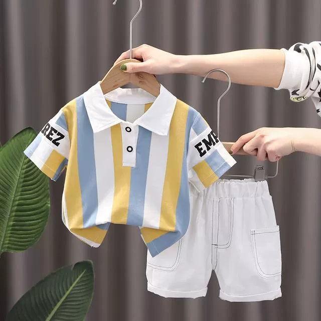 Cotton T-Shirt & Shorts Set for Baby Boys – Comfortable Summer Outfit - ClubOn