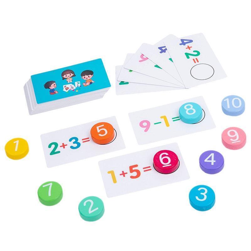 Kids Montessori Math Toys Arithmetic Card Matching Games - ClubOn