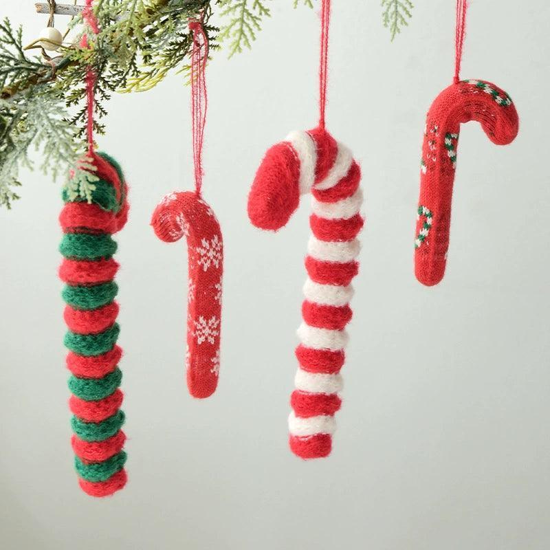 Christmas Yarn Weaving Crutches – Handmade Holiday Decorations - ClubOn