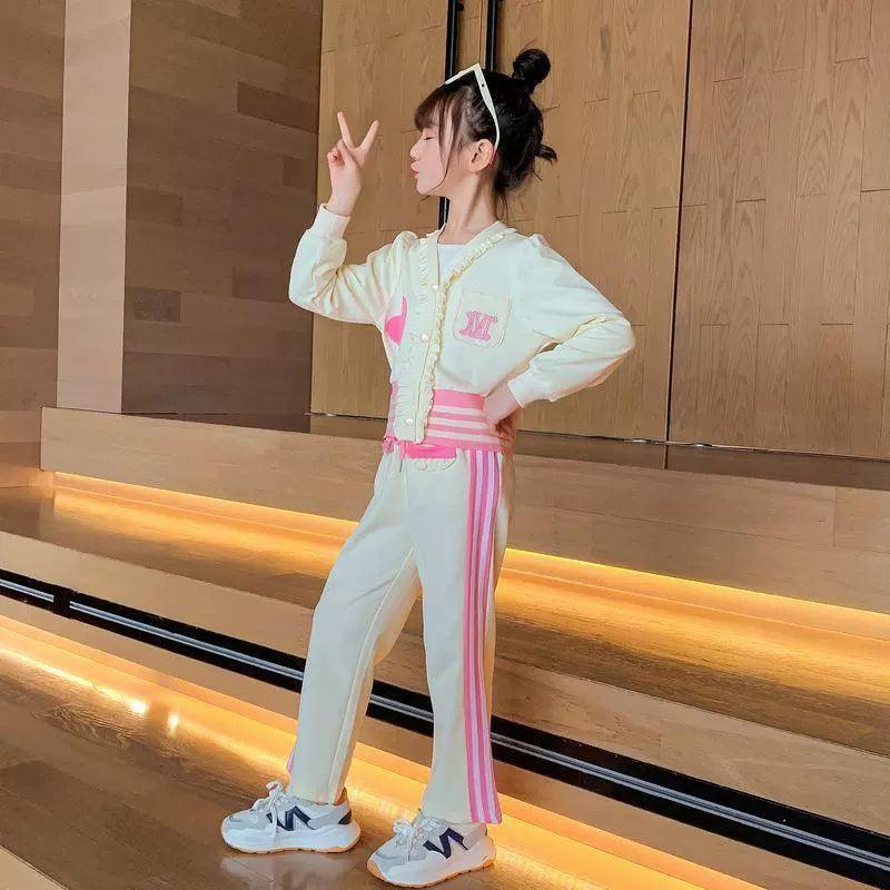 Girls' Thin Spring Sports Suit – New Western-Style Wear - ClubOn