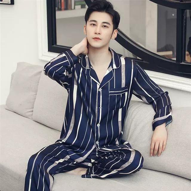 Men’s Stain Silk Pajama Set – Luxurious Silk Sleepwear for Men - ClubOn