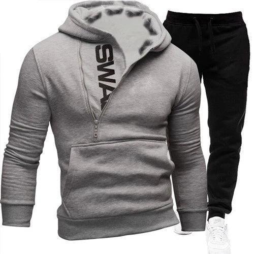 Contrast Hooded Men's Sweater Suit – Stylish & Comfortable Set - ClubOn