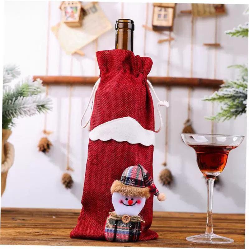 Christmas Wine Bottle Decoration Set | Festive Wine Bags - ClubOn