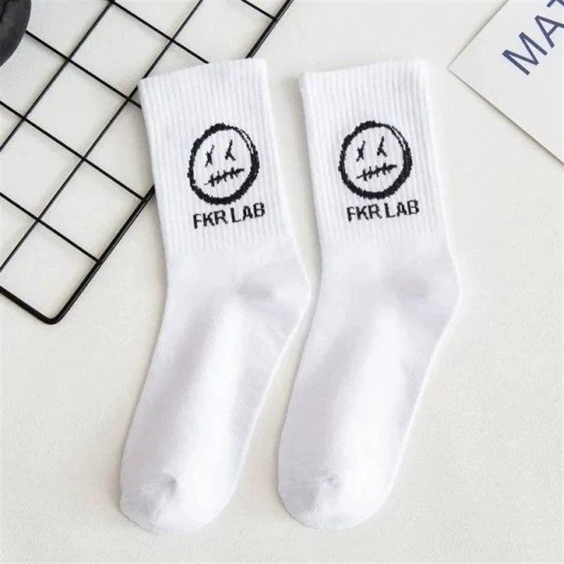 Men's Cartoon Cotton Hip-Hop Funny Long Socks - ClubOn