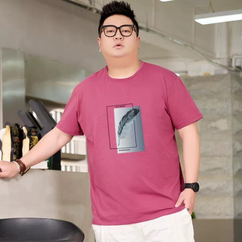 Men's Large Size Short-sleeve T-shirt | Loose Fit Pure Cotton - ClubOn
