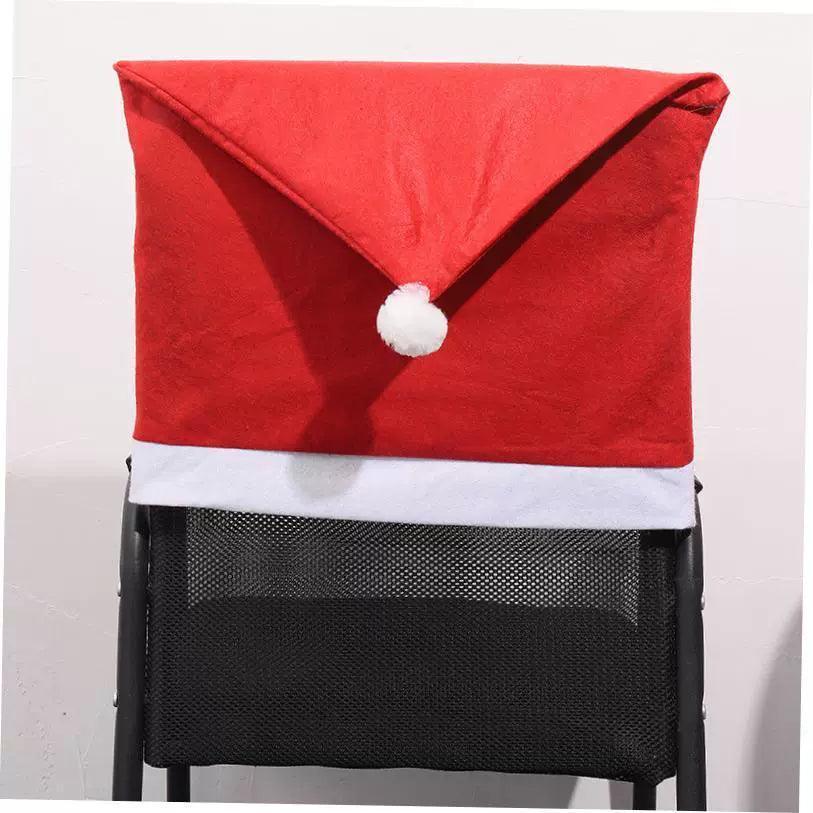 Christmas Party Chair Covers - Santa Hat Design Table Décor - ClubOn