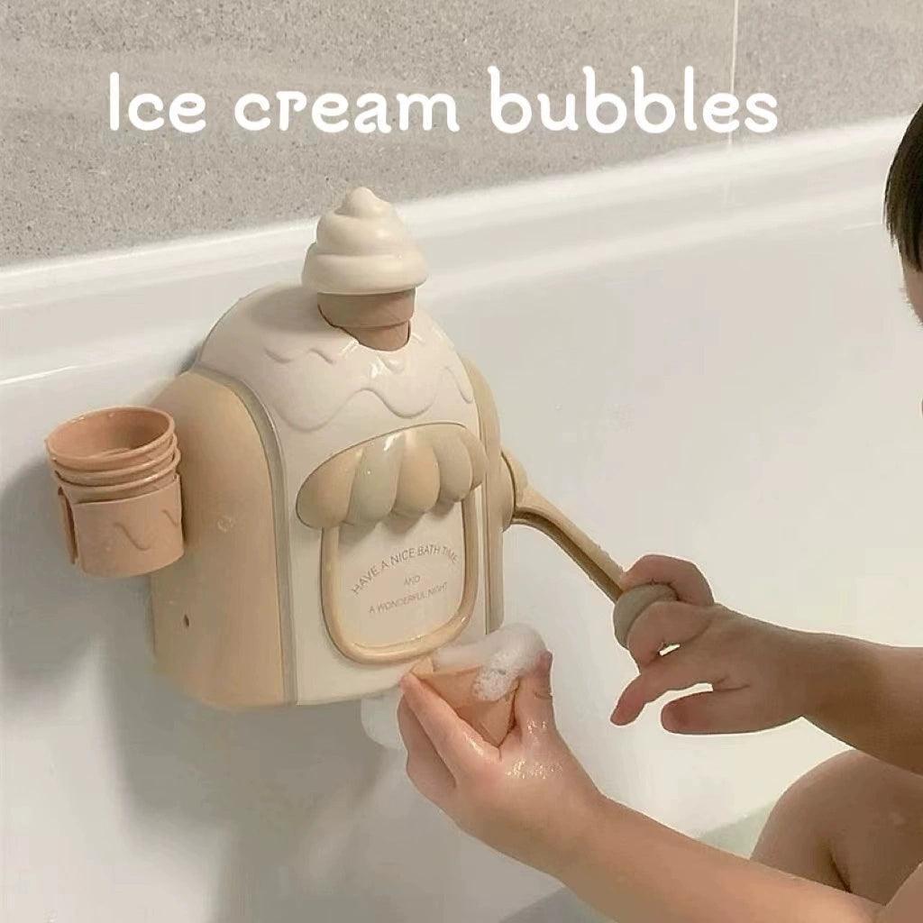 Korean INS Simulation Ice Cream Bubble Maker – Children's Water Toy for Baby Bath Fun - ClubOn