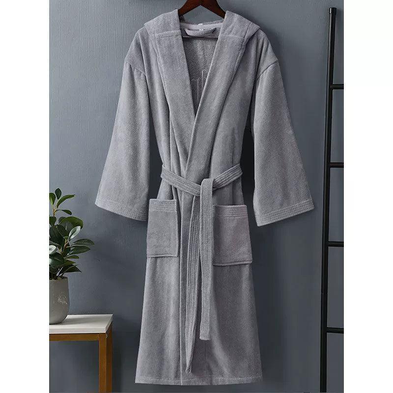 Waffle Cotton Bathrobe for Couples – Men's & Women's Towel Material - ClubOn