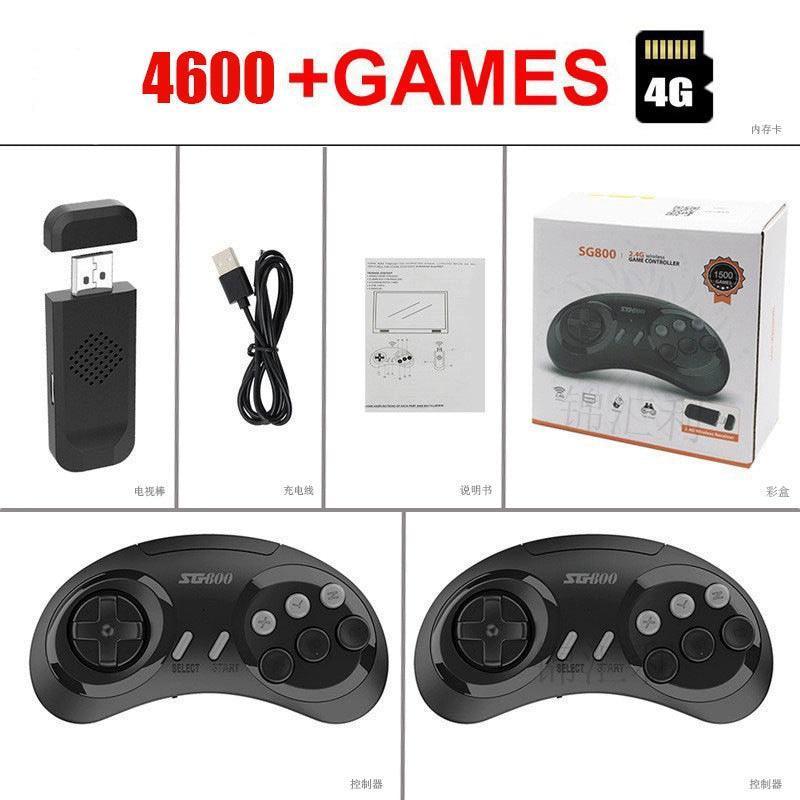 SG800 Home TV Game Console - Wireless, 4600 Built-In HD Arcade Games - ClubOn
