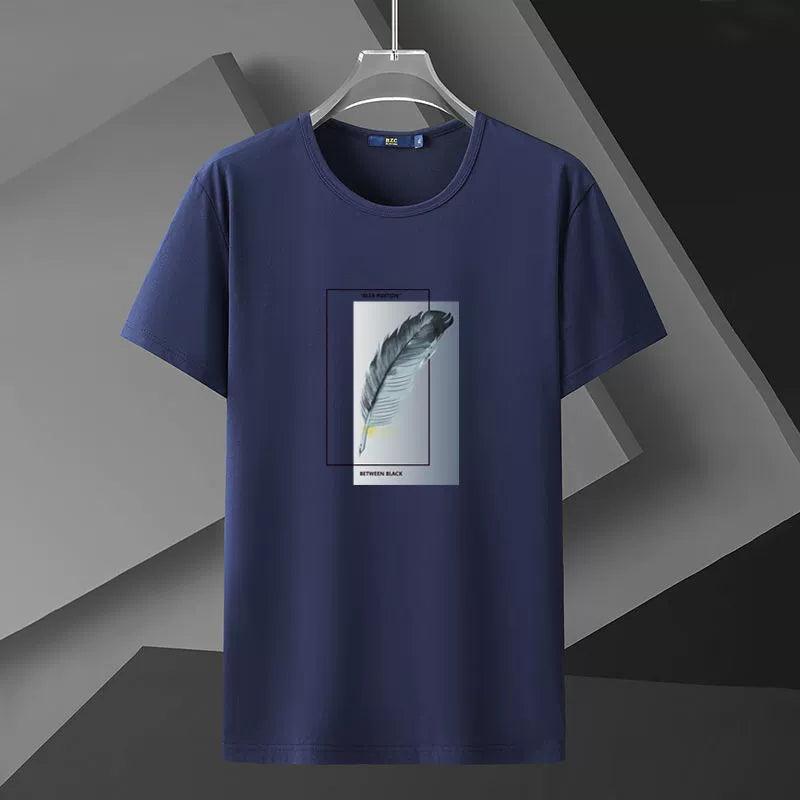 Men's Large Size Short-sleeve T-shirt | Loose Fit Pure Cotton - ClubOn