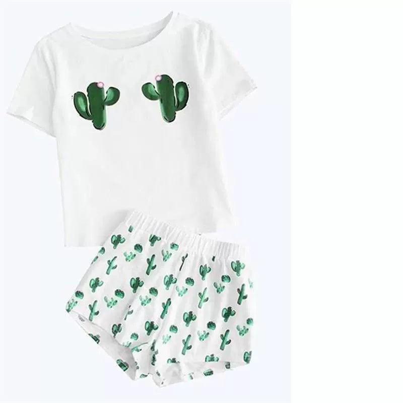 Women’s Pajamas Set - Shorts & T-Shirt Sleepwear - ClubOn