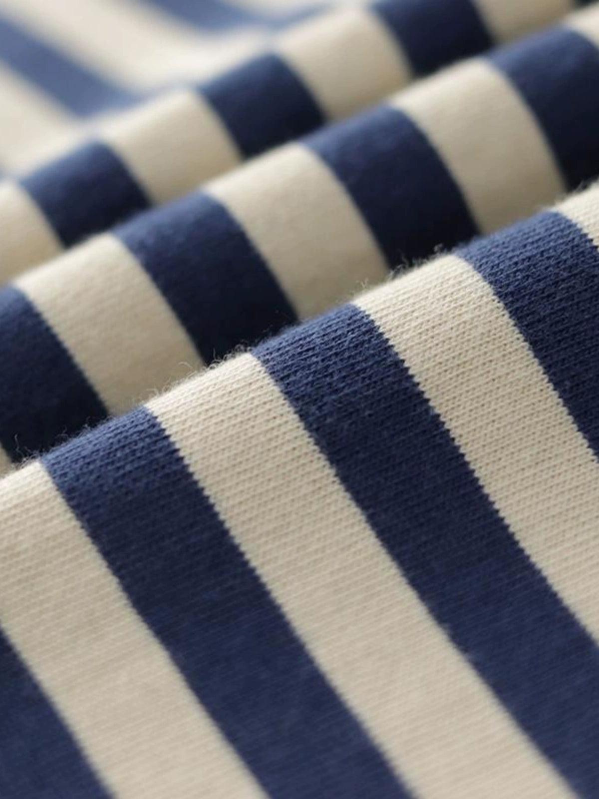 Large Size Men's Retro Striped Polo Shirt – Summer, Loose Fit - ClubOn