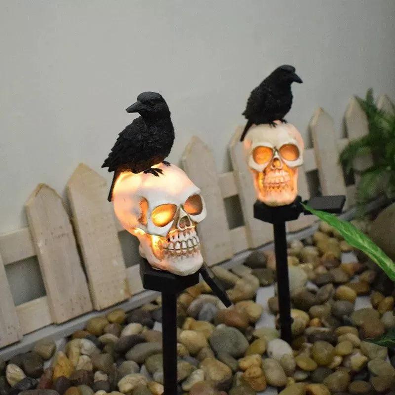 Halloween Skull Ghost Crow Outdoor Lighting – Horror Party Decor - ClubOn