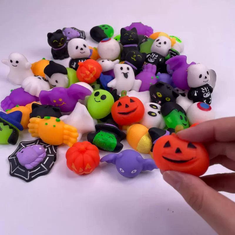 10Pc Cute Halloween Pumpkin Ghost Antistress Decompression Squishy Toys - ClubOn