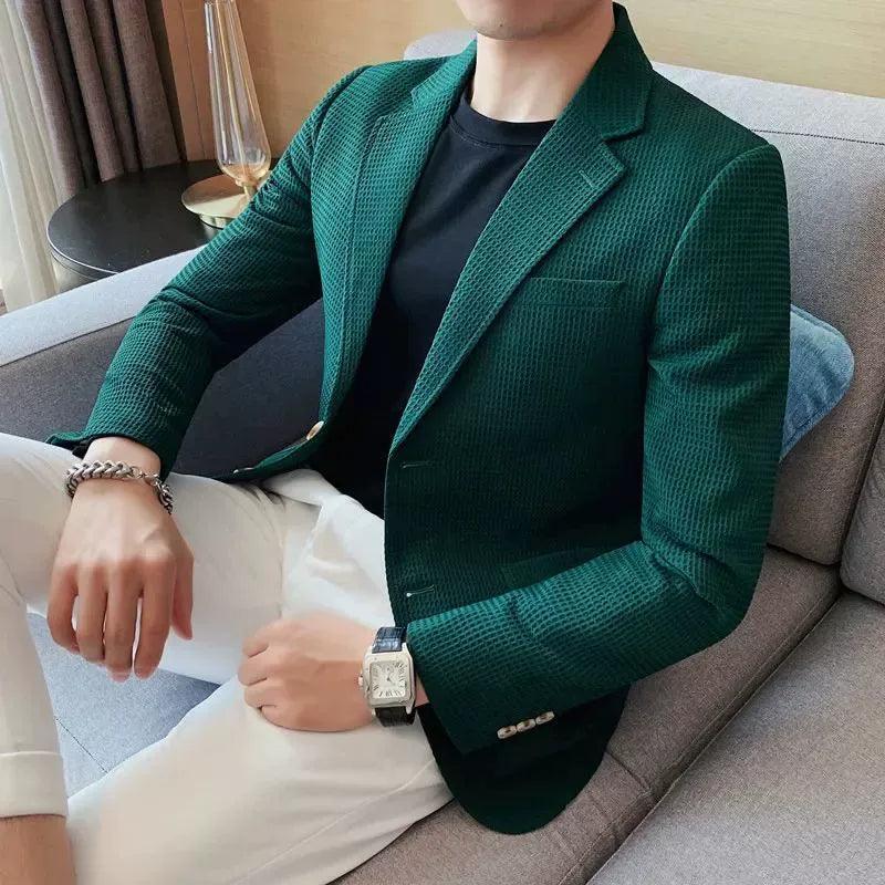 Male Casual Suit Jackets Blazer for Men – Slim Fit Wedding Blazer Jacket - ClubOn