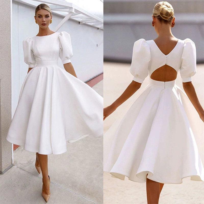 Backless Women’s Dress for Party and Wedding, Elegant Lady Vestidos - ClubOn