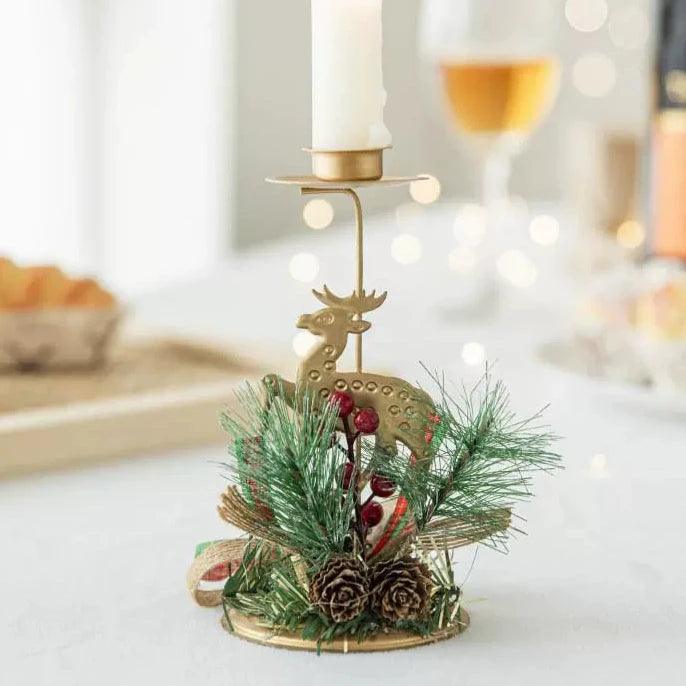 Christmas Tree Pinecone Decoration | Candlestick Holder Tray - ClubOn