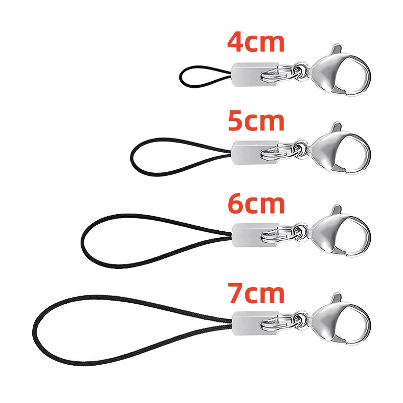 Thick Nylon Mobile Phone Lanyard – DIY Short Rope with Stainless Steel Lobster Buckle - ClubOn