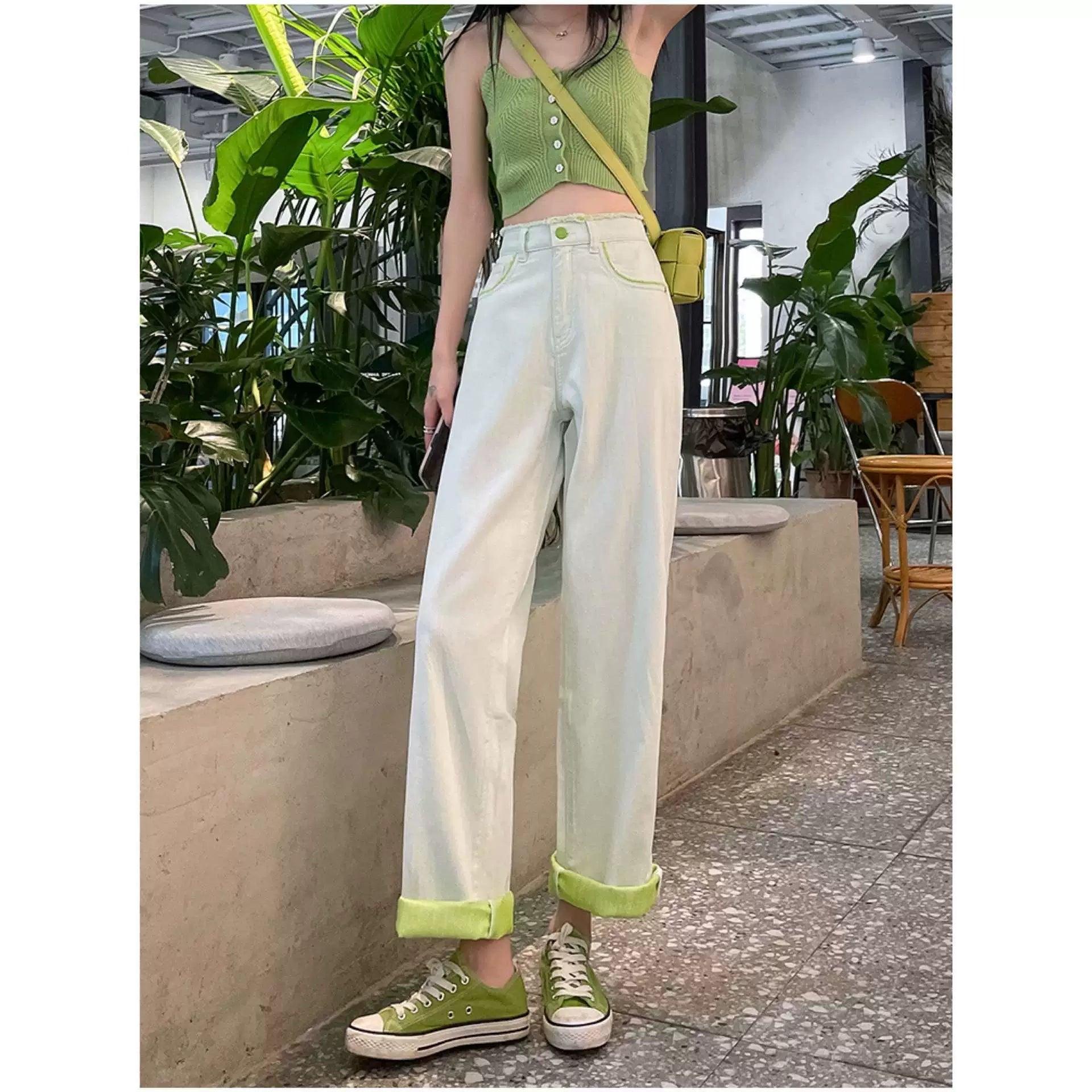 Women's Light-Colored Tencel Wide-Leg Jeans - ClubOn