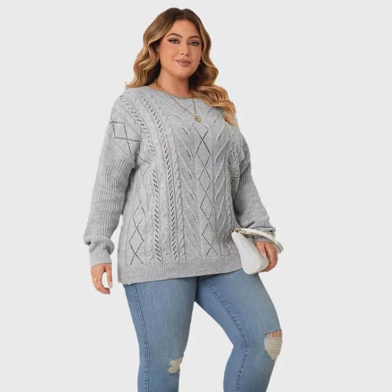 XL-3XL Casual Plus Size Sweater - Fashionable Women's Tops - ClubOn