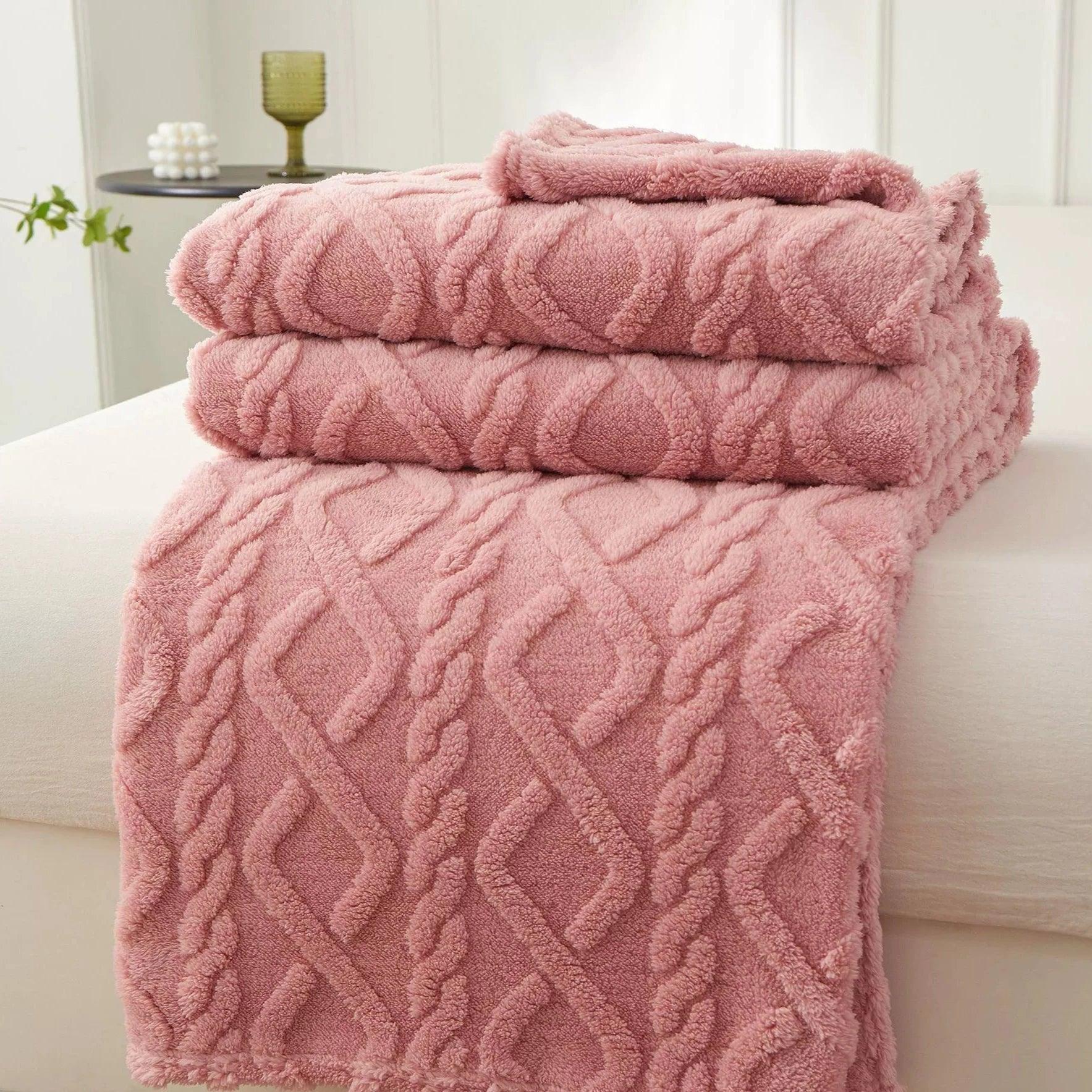 Coral Velvet Blanket – All-Season Sofa Throw & Pet Blanket - ClubOn