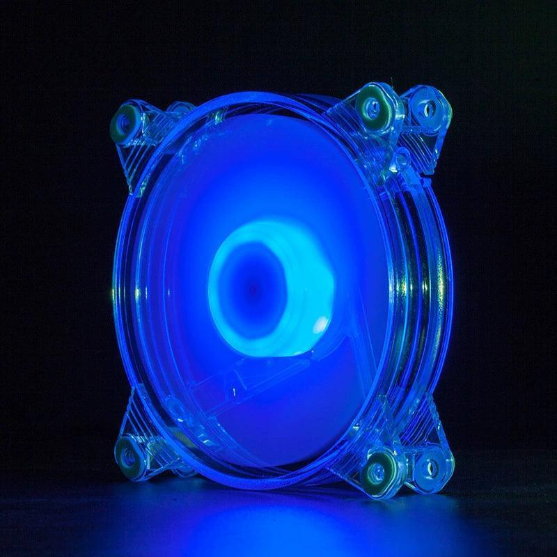 12CM Transparent Cooling Fan - Round Frame with LED Lights - ClubOn