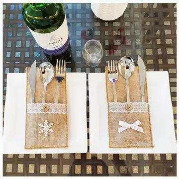 Christmas Knife & Fork Set – Holiday Table Decoration - ClubOn