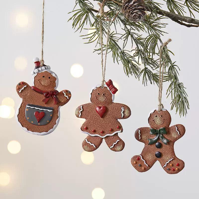 Hand-Painted Gingerbread Man Christmas Tree Ornaments – Cute Holiday Decorations - ClubOn