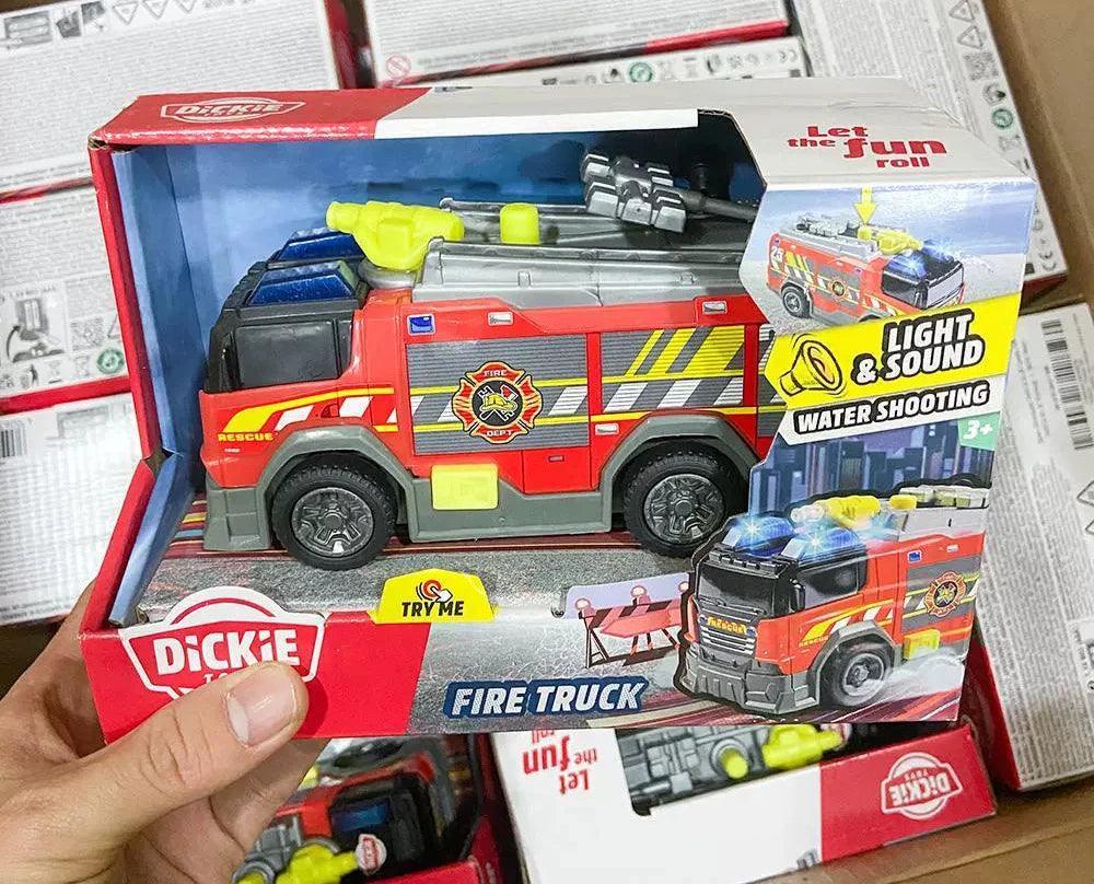 German DickieToys Sound & Light Fire Truck, Police Car, and Engineering Vehicle - ClubOn